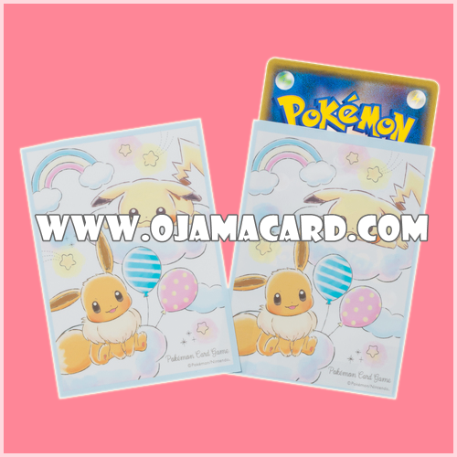 Pokémon Card Game Deck Shield | Card Sleeves — RB Pikachu & Eevee「64ct.」
