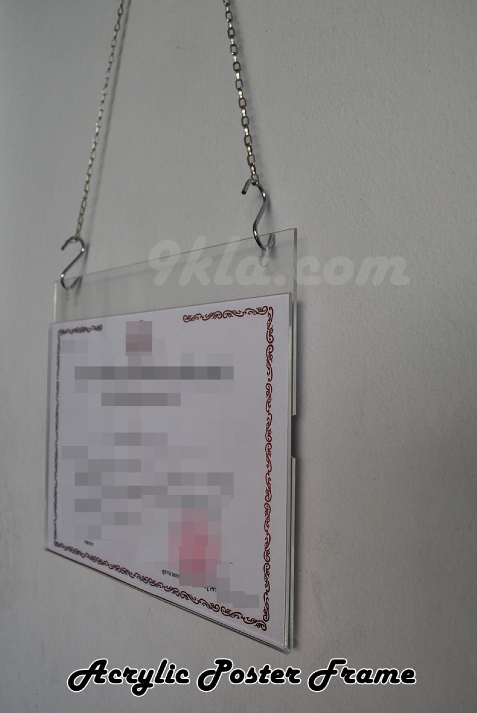 A3 ป้ายโปสเตอร์ติดผนัง ตัว J แนวตั้ง (30x42 cm) สีใส ชิ้น