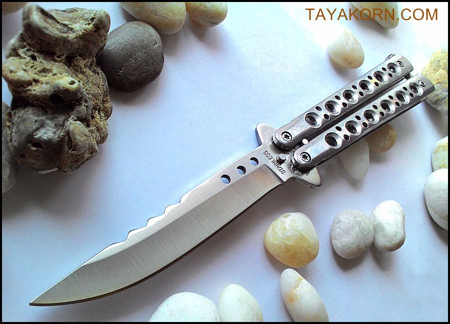 มีดบาลิซองไวท์โบอิ้ง 747 White Boeing 747 Balisong Knife TKBS-B747W