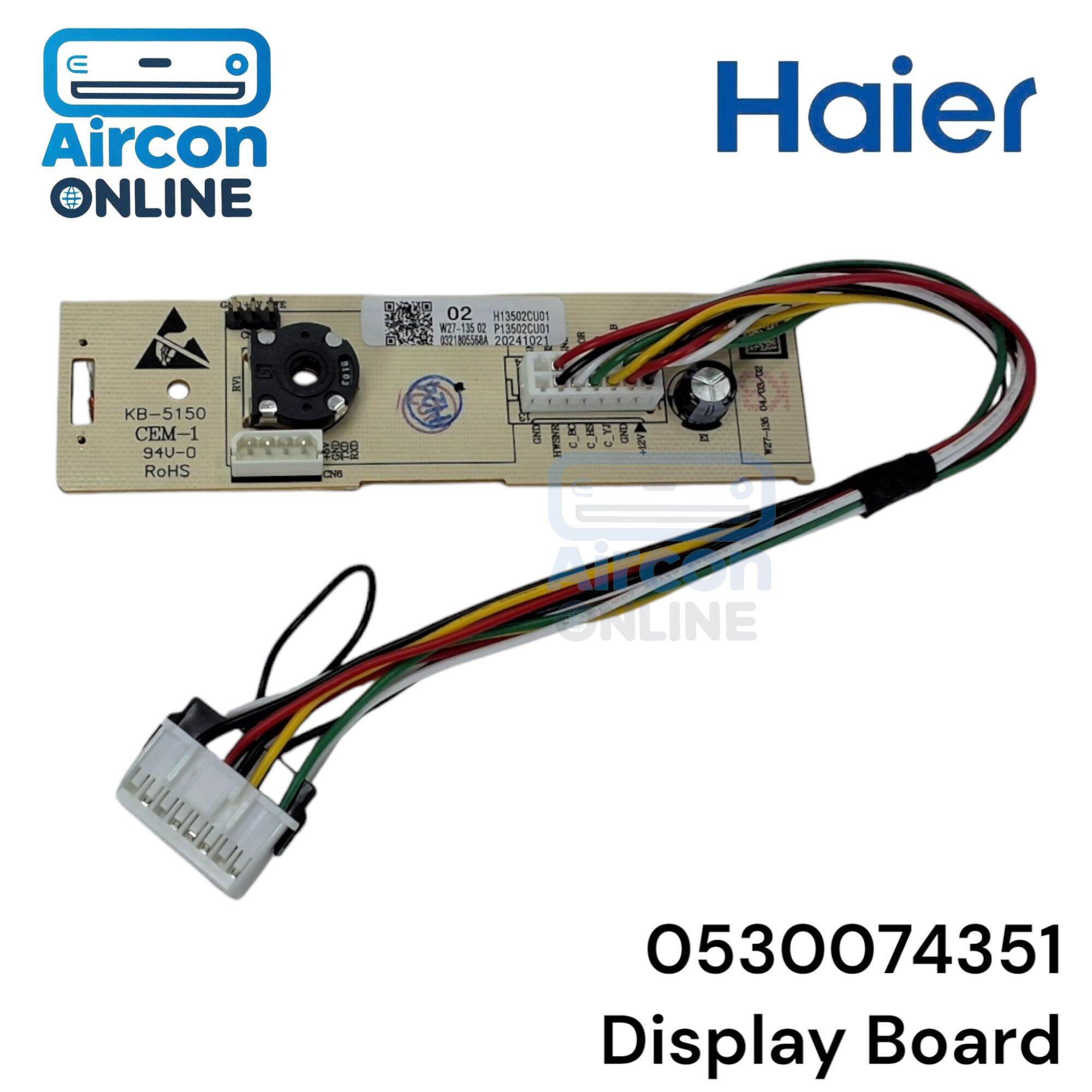 Display Electric Panel ตู้เย็น Haier รุ่น HRF-THM18NS และ CRTM189OFFI รหัส 0530088063 / 0530074351 ( 8063 / 4351) ของแท้ ใหม่ มือ 1