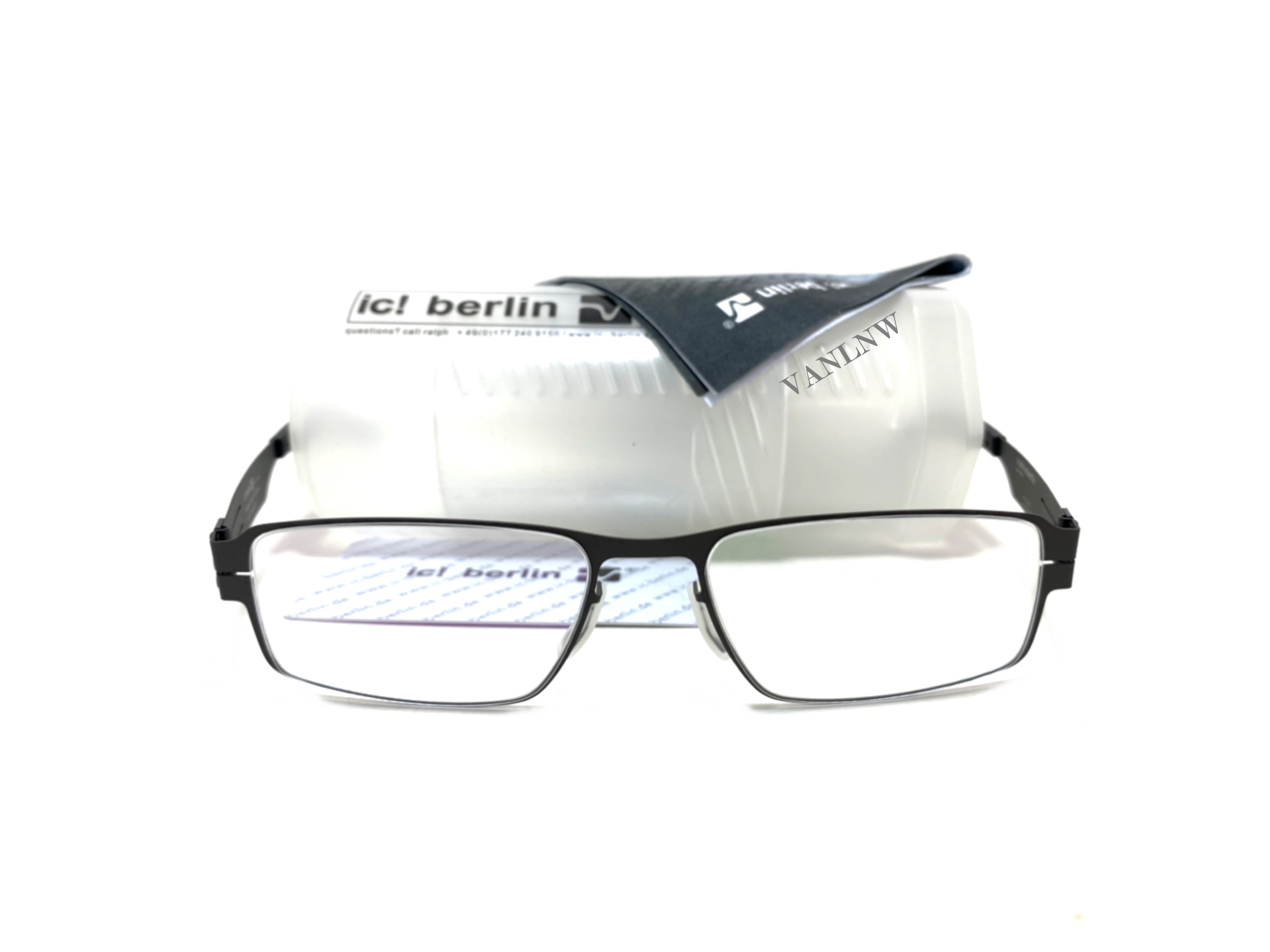 แว่นสายตา ic berlin model wasserflut gun metal 53-18 <กันเมทัล>