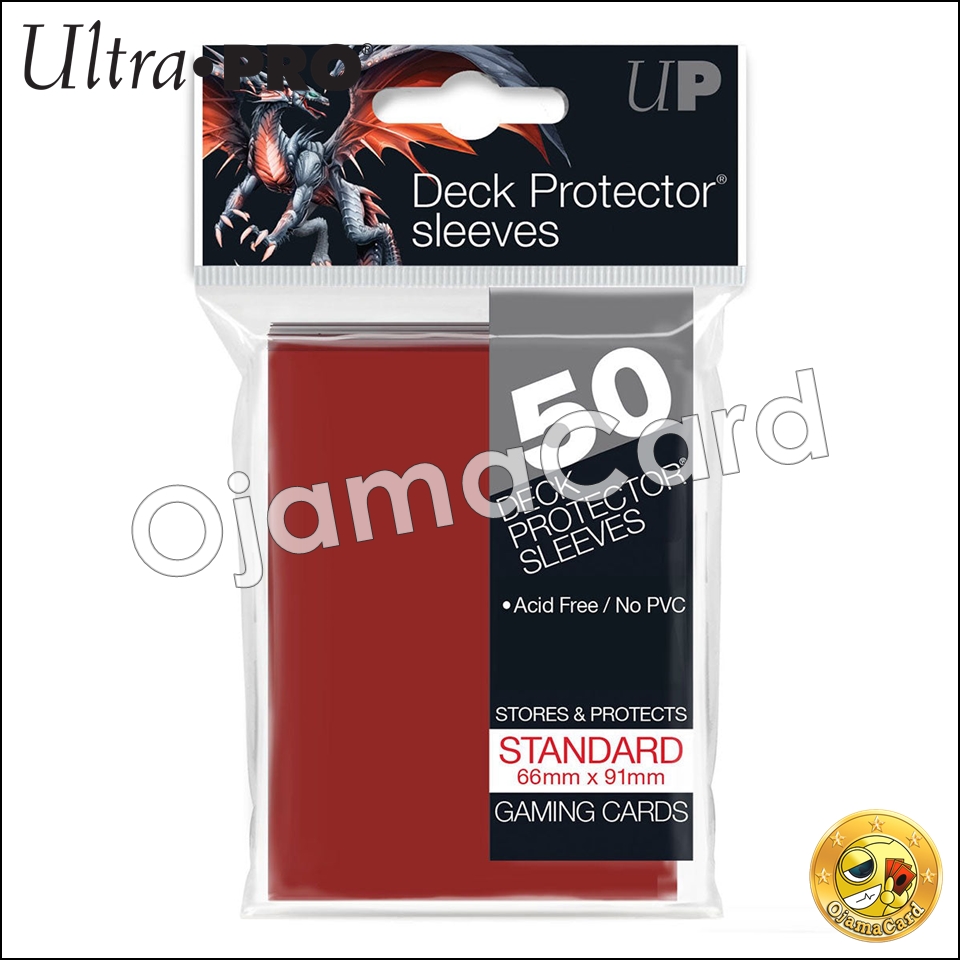 Ultra•Pro PRO-Gloss Standard Deck Protector Sleeves (50ct) — Red