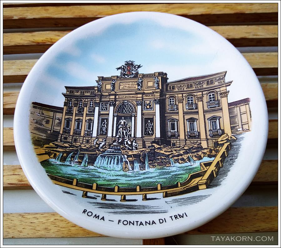 จานรองแก้วกาแฟสะสม แบบ A Vintage Coffee Plate Tyle A made in Italy