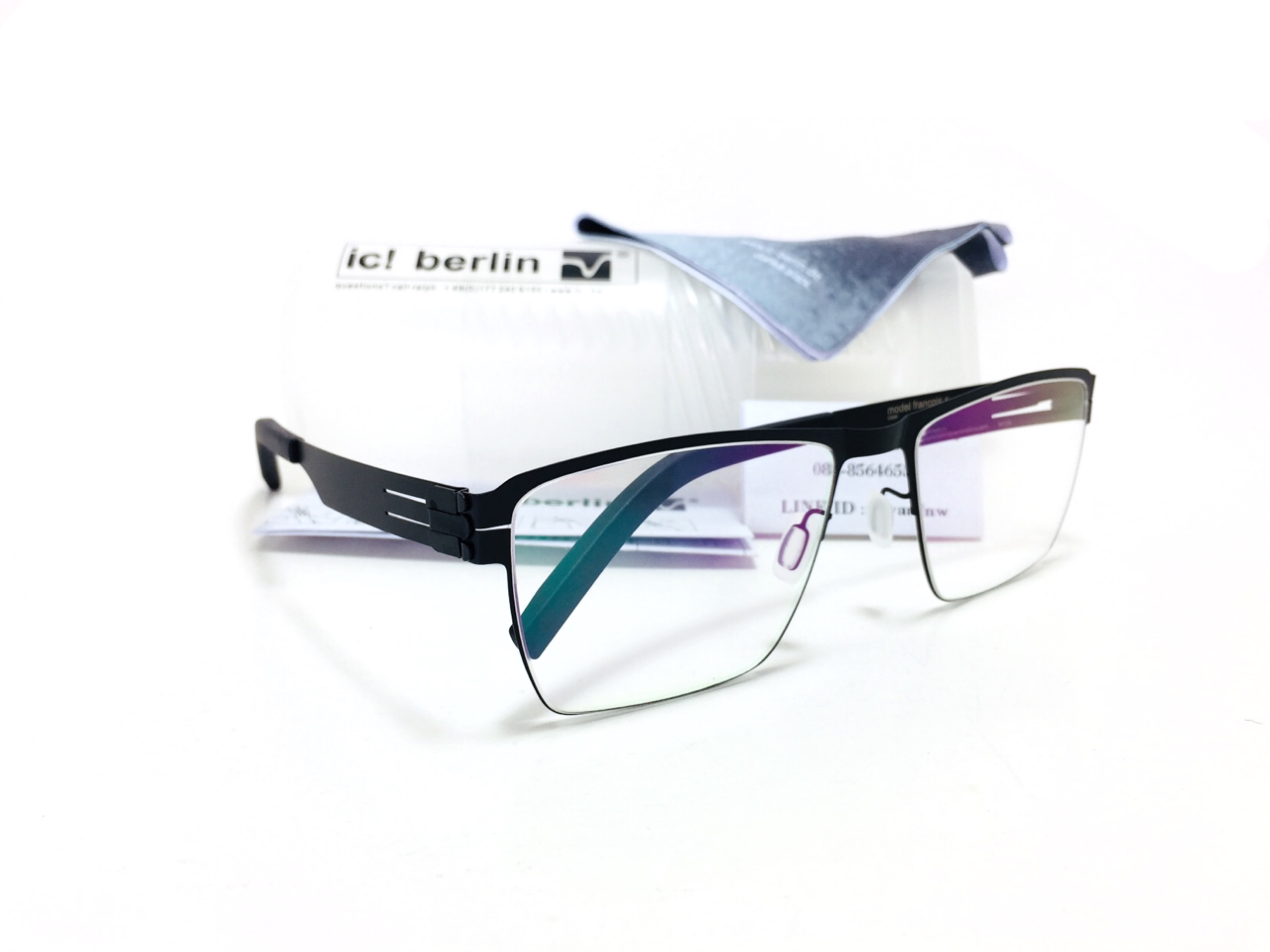 แว่นสายตา ic berlin model francois s. black 54-24 <ดำ>