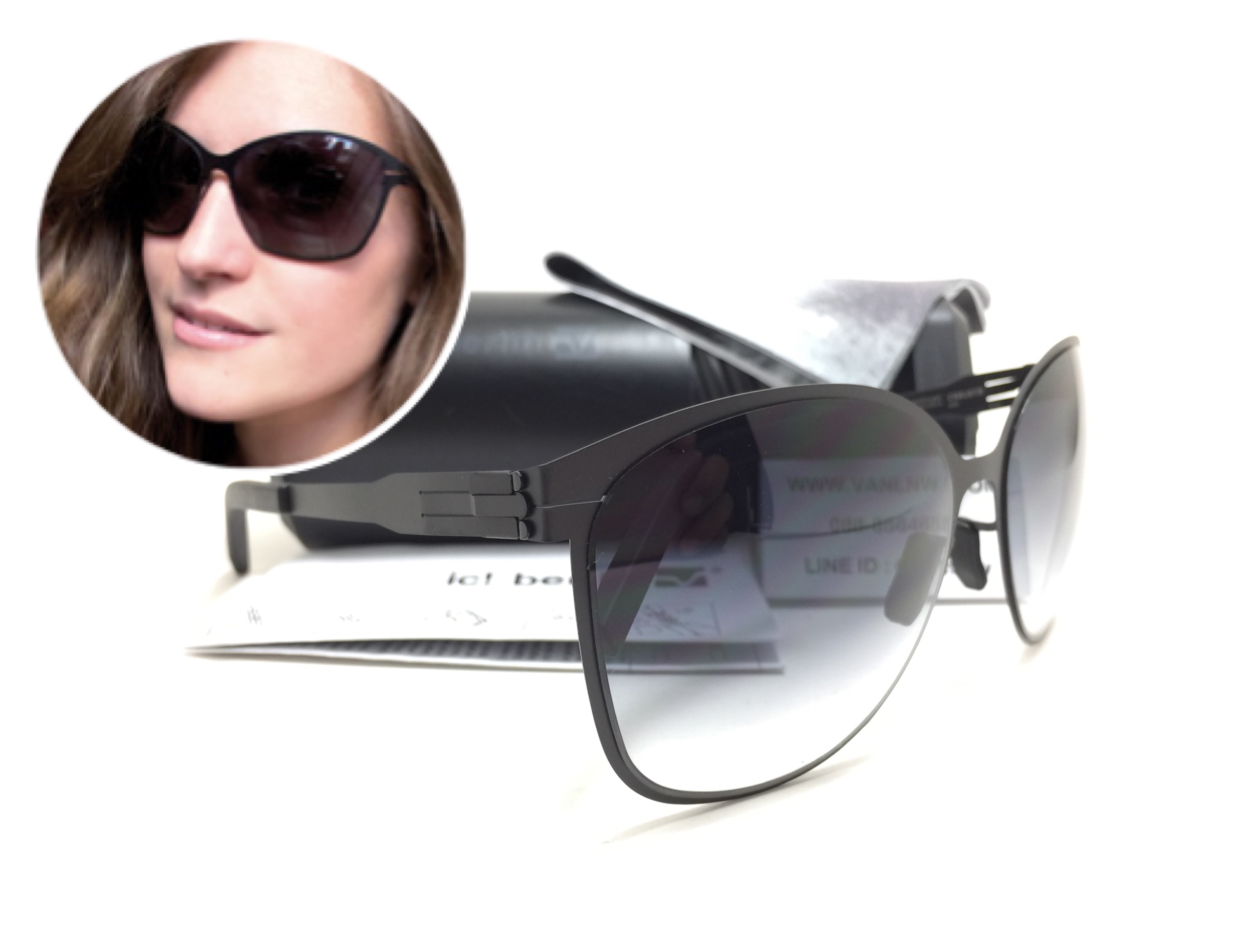 แว่นกันแดด ic berlin model craauante black 61-18 <ดำ>
