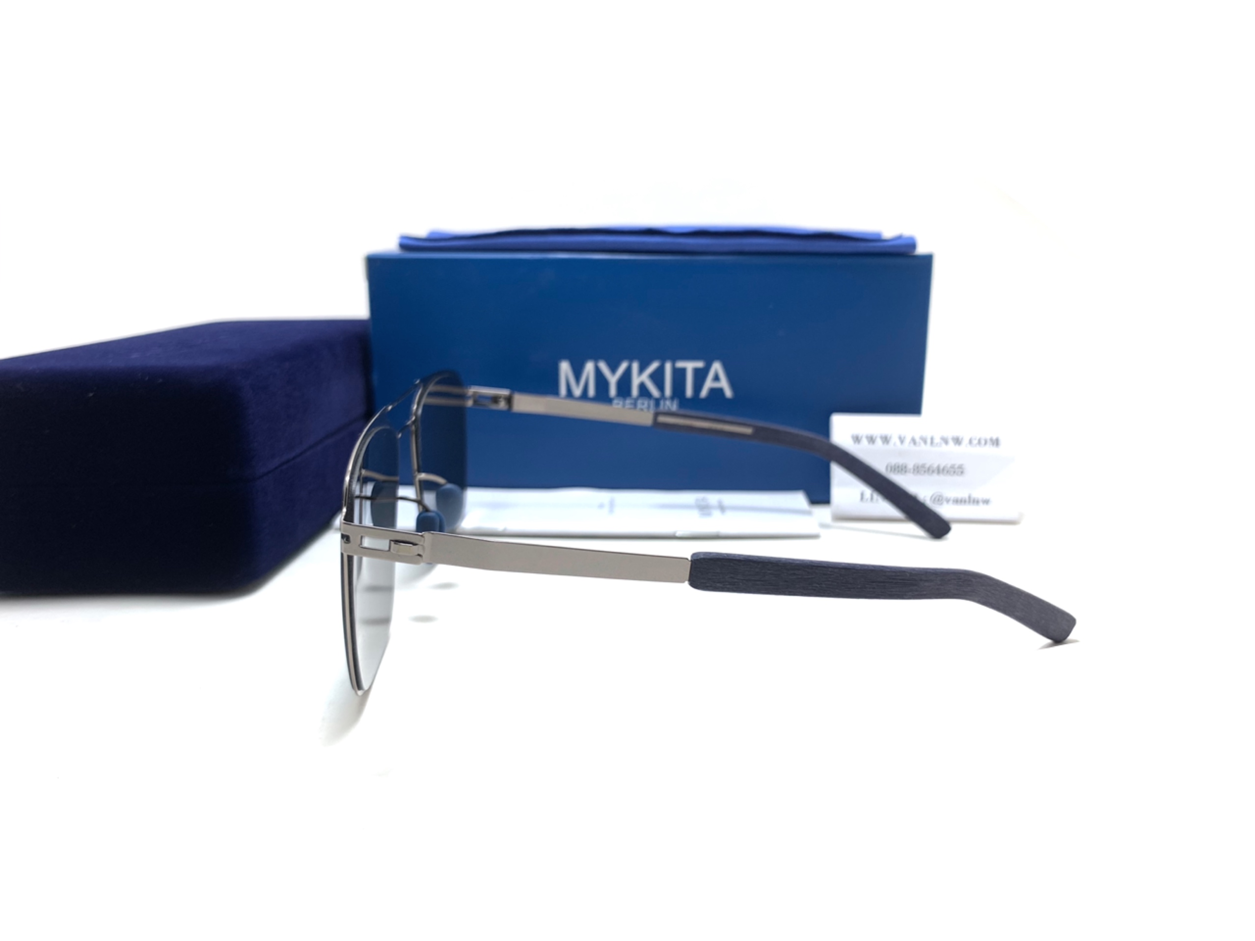 แว่นกันแดด MYKITA FLAX COL.004 55-19 140 <ปรอทฟ้า>