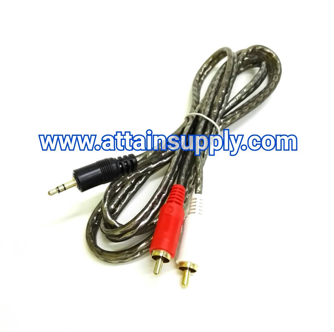 สายP.TRST3.5-P.RCAx2 น้ำตาลใส/1.5M.