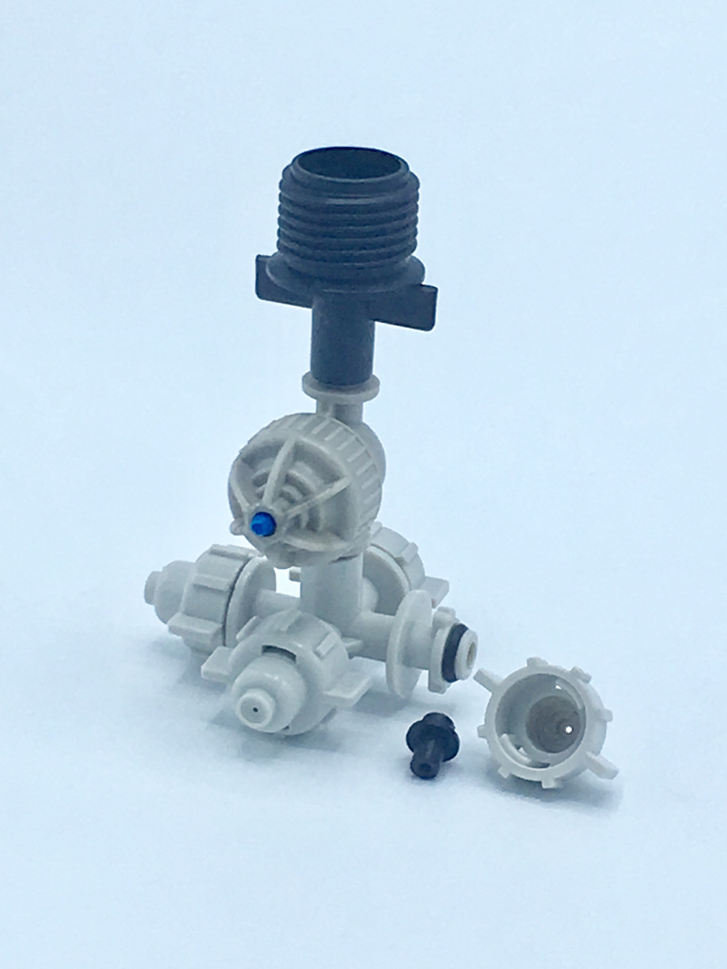 05-MSP-21-BK MSP-21 หัวพ่นหมอก 4 ทาง 0.6 มม.แบบเกลียวนอก 1/2" สีดำ ( ใช้ต่อกับ PVC 1/2" )