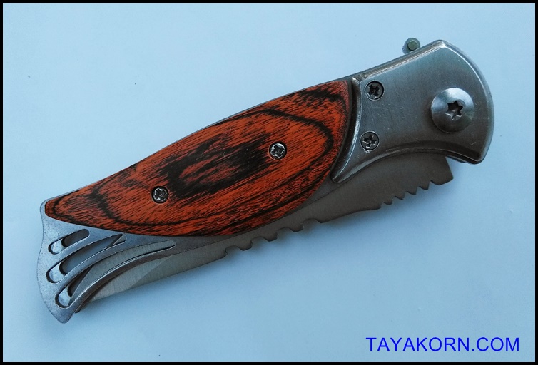 มีดสปริง ไพน์วู้ด แบบบี PineWood B Folding spring Knife TKFD-PW2