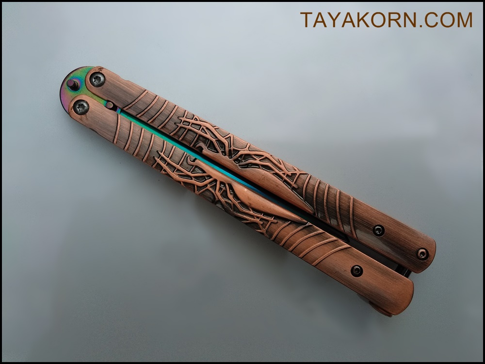 มีดบาลีซอง คอปเปอร์สไปเดอร์ Copper Spider Balisong TKBS-BT5