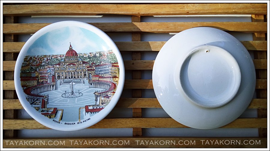 จานรองแก้วกาแฟสะสม แบบ B Vintage Coffee Plate Tyle B made in Italy