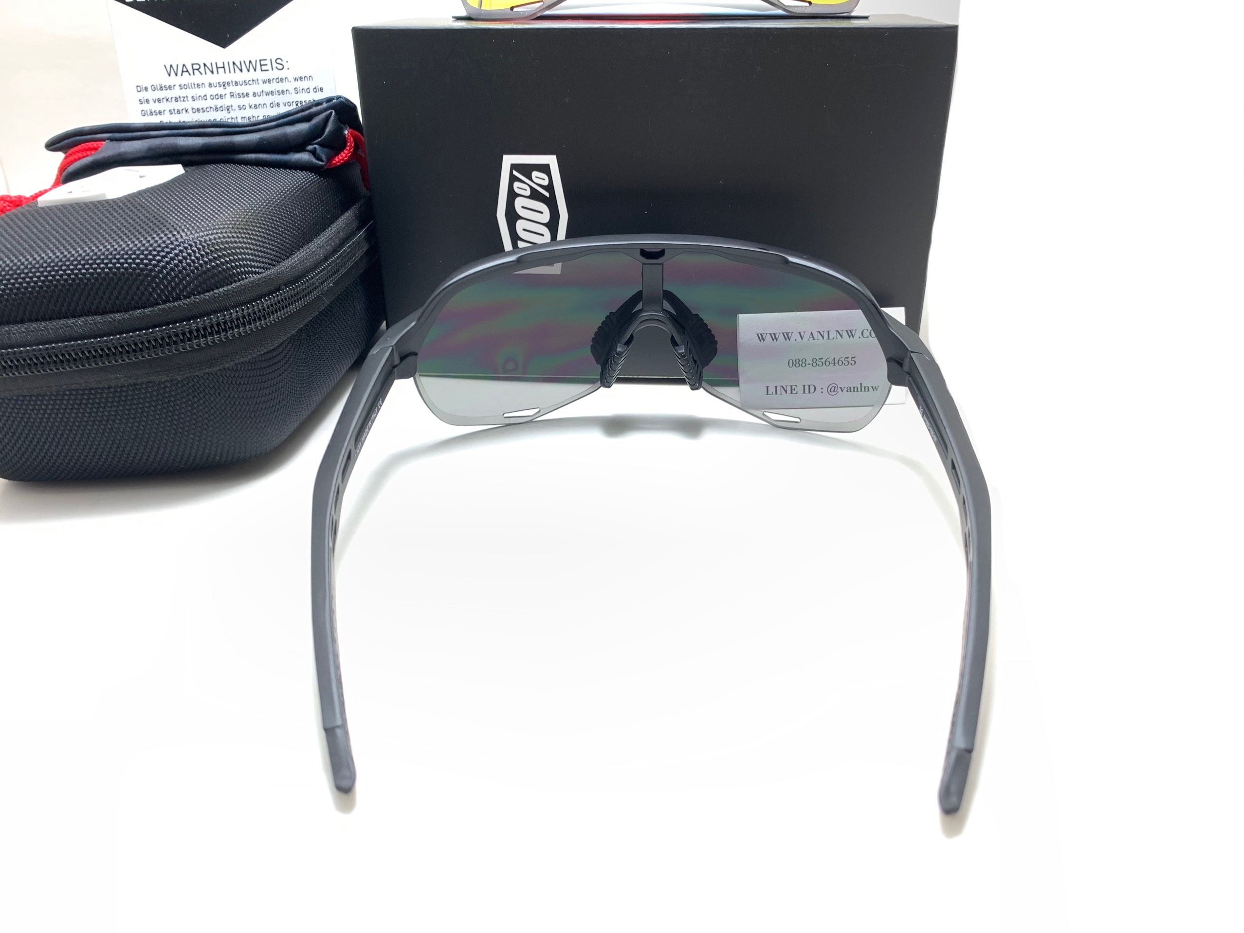 แว่นกันแดด แว่นตาปั่นจักรยาน 100% Speedcraft S2 61003-100-75 Matte black / Nero รุ่นใหม่ล่าสุด 2018