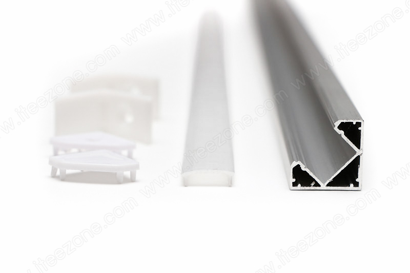 ราคาต่อ 1 เส้น ยาว 1 เมตร รางบันได V รางไฟ Aluminium Profile รางอลูมิเนียม ใช้กับไฟเส้น LED รางไฟเส้น rail led track โพรไฟล์