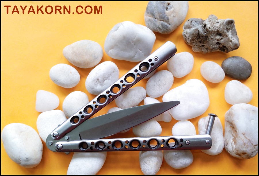 มีดซ้อมควง บาลีซองลองไอซ์แลนด์ ฺLONG ICELAND Balisong TRAINER Knife