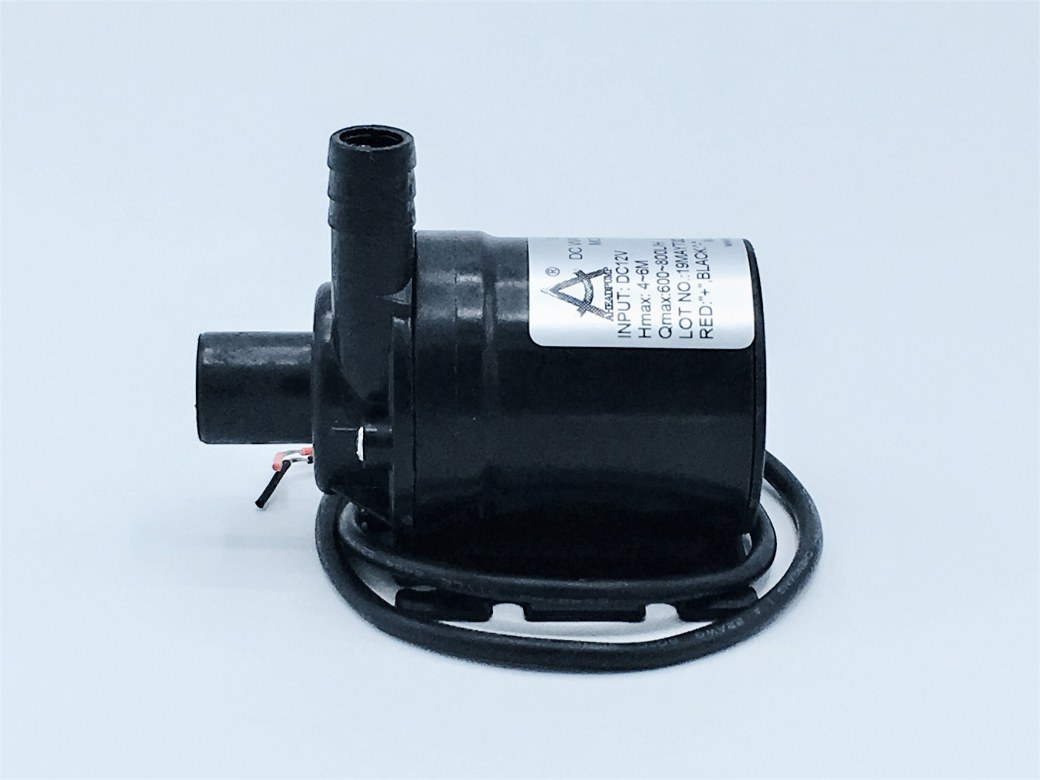 06-AW500-12VDC-A ปั๊มน้ำ DC12V รุ่น AW500 800 ลิตร/ชม. ส่งสูง 6 เมตร แบบเสียบสาย ( ปั๊มตู้ปลา ปั๊มดูดปุ๋ย )