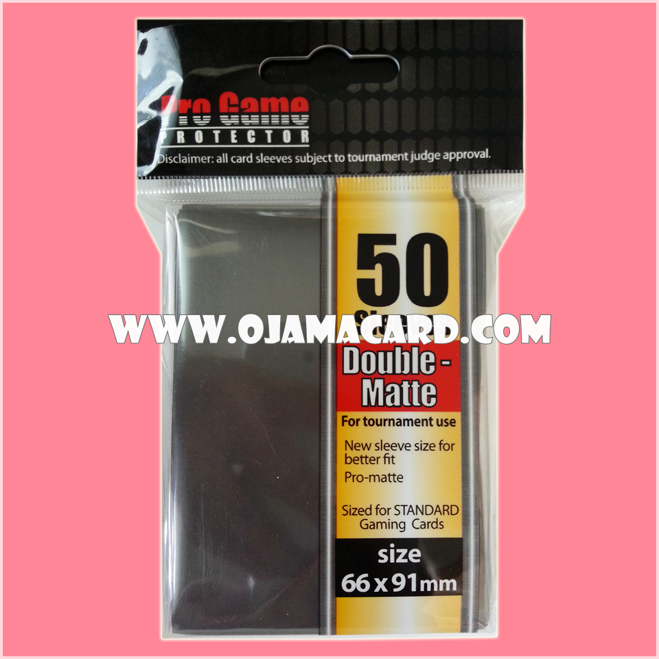 Pro Game Standard Protector Sleeve Double-Matte : Black 50ct.