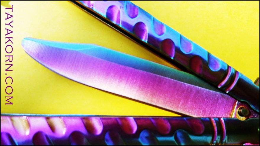 มีดซ้อมควง บาลีซองเรนโบว์ธันเดอร์2 Rainbow Thunder2 Balisong Trainer Knife