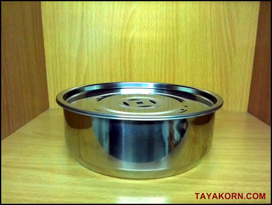 ถาดสแตนเลสรองน้ำชา ขนาด 19 ซม. Stainless Tea Tray O1