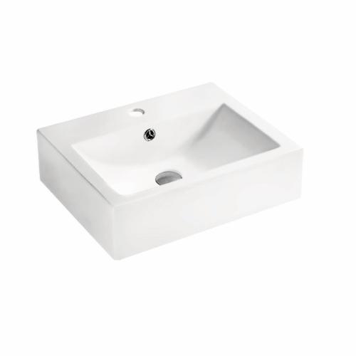 อ่างล้างหน้าบนเคาน์เตอร์ทรงสี่เหลี่ยมสีขาว รุ่น S55001/BASIN 501 สีขาว SOSUCO sosuco