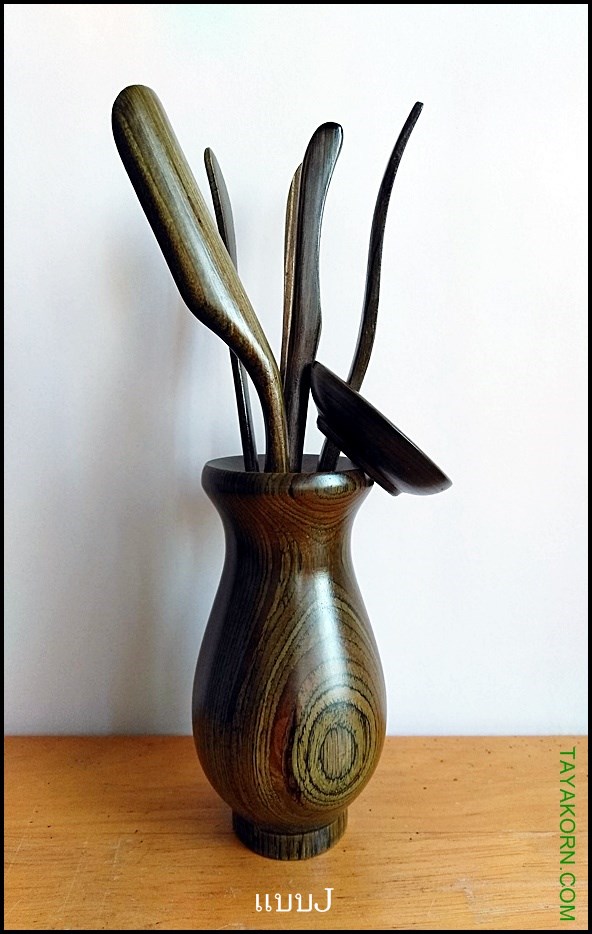 อุปกรณ์ชงชาจีนไม้แท้ (สีเขียว) อุปกรณ์ 5 ชิ้น Green Chinese TeaTools TKTT-882