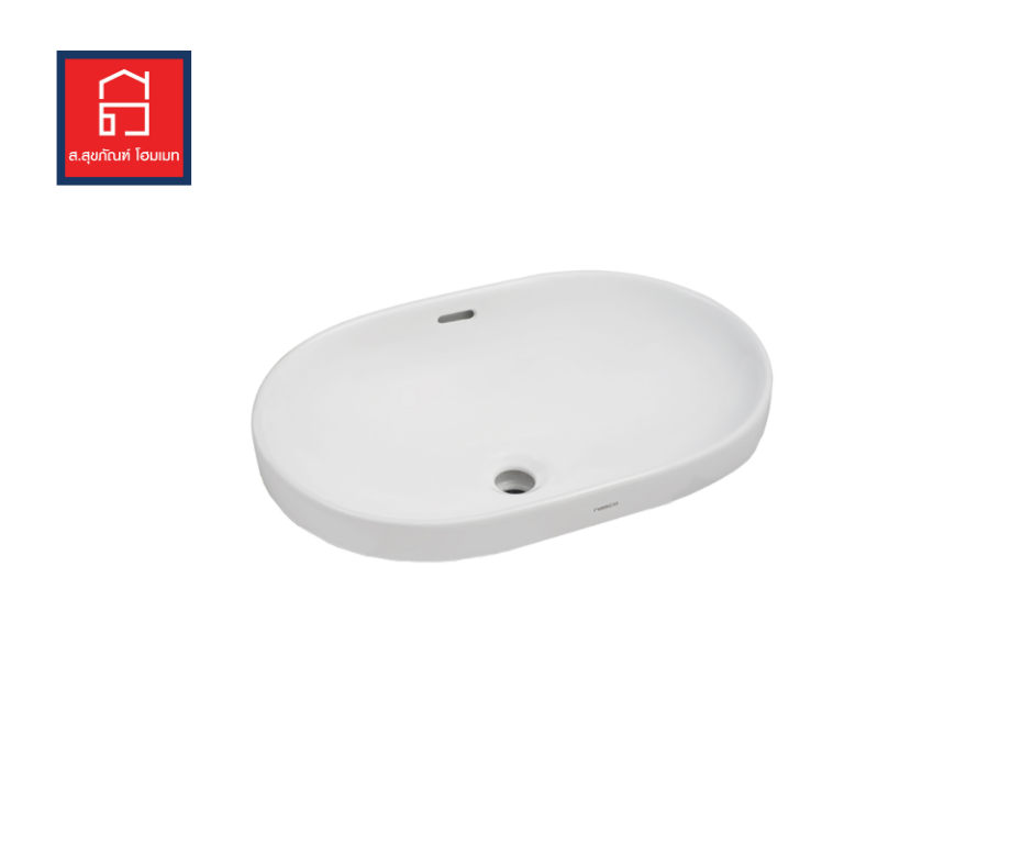 NASCO NL-005-WAอ่างฝังบนเคาร์เตอร์รุ่นกฤษณา ขาว