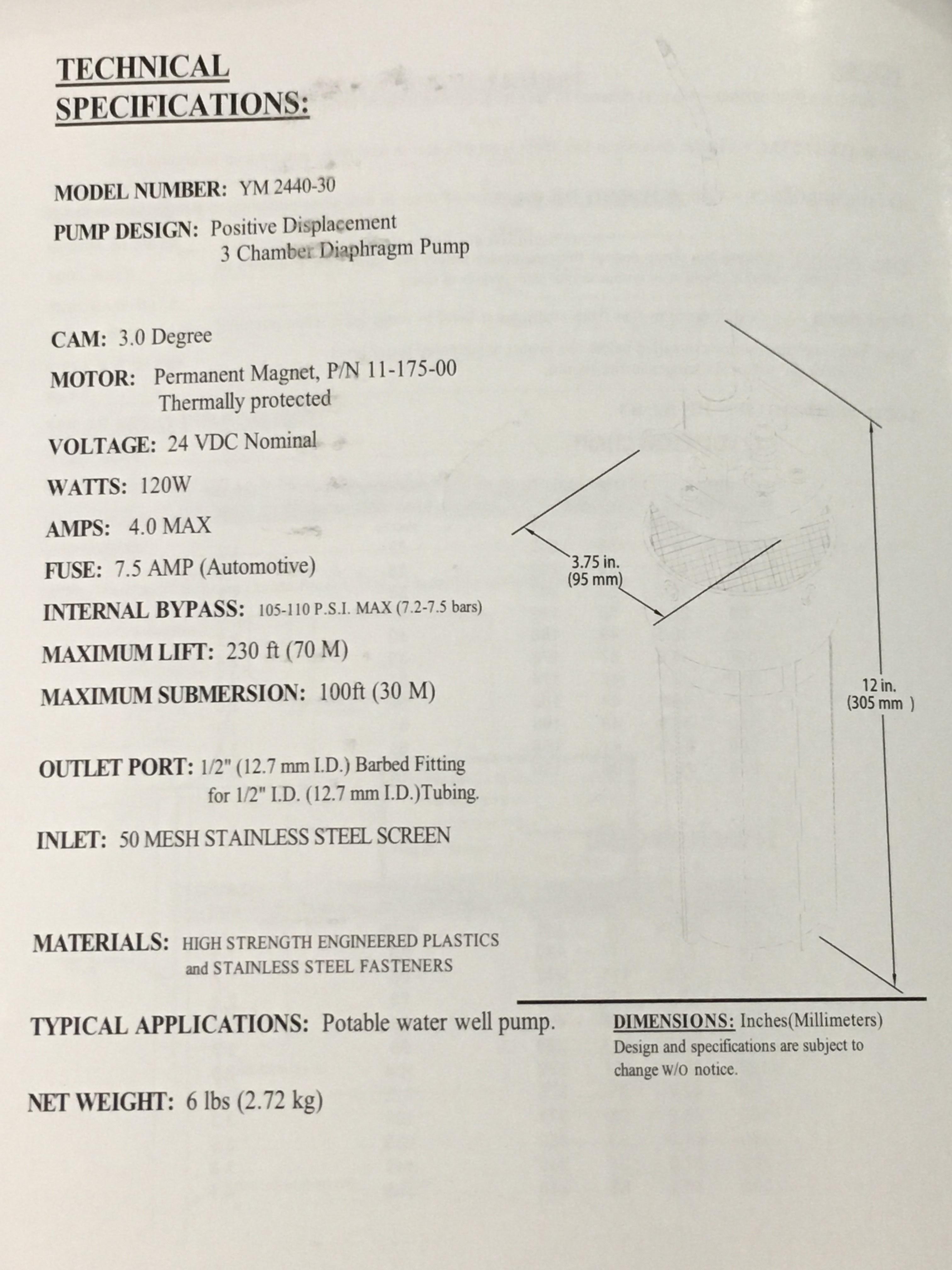 ปั๊มน้ำบาดาลโซล่าเซลล์ 24 โวลต์ (24VDC) submersible pump ส่งสูง 70 เมตร SKU-069