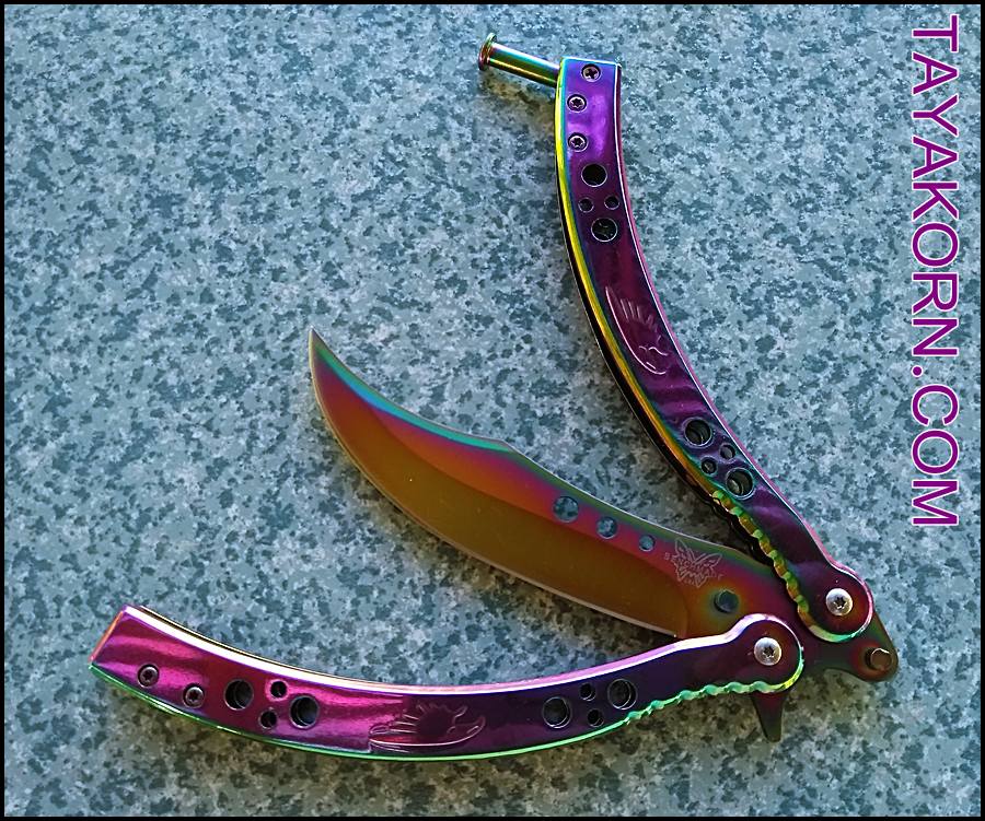 มีดควง อีเอสโก บาลิซอง ES GO Rainbow Balisong Knife TKBS-ES1