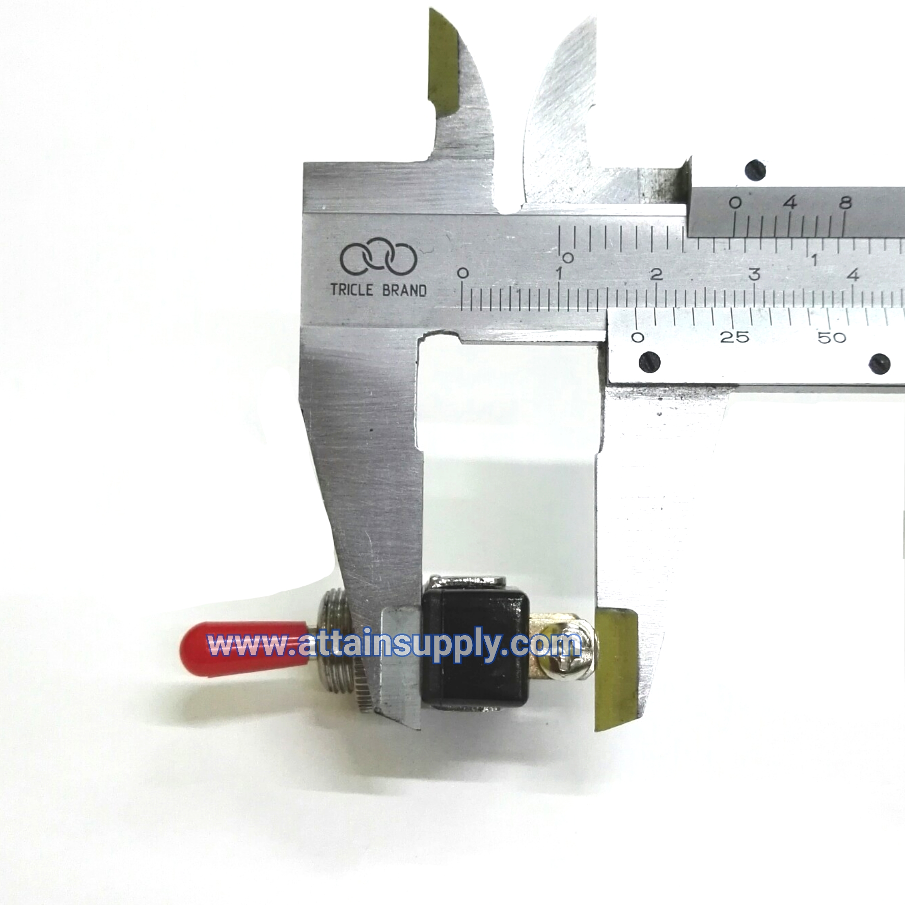 สวิทช์โยกON-OFF 2ขา/แบบขันน็อต-แกนยางแดง