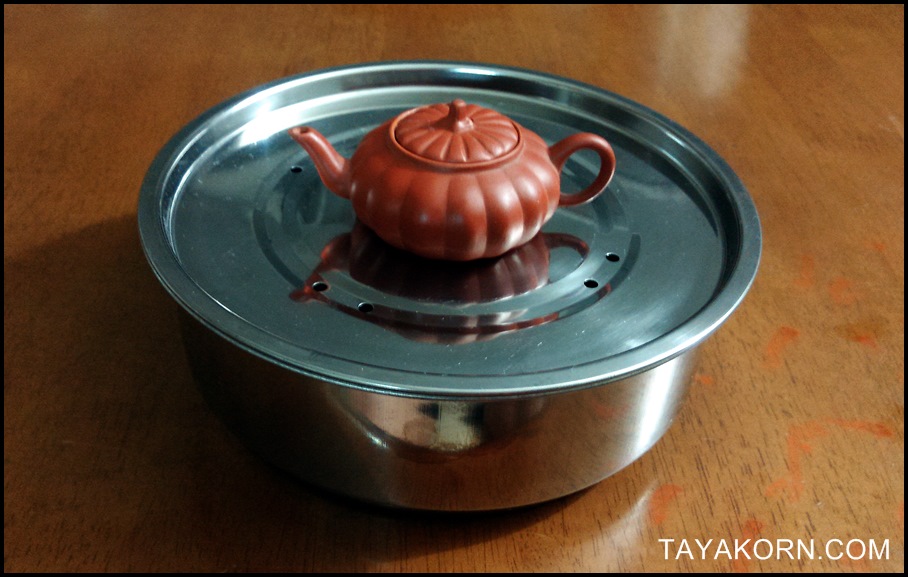 ถาดสแตนเลสรองน้ำชา ขนาด 19 ซม. Stainless Tea Tray O1