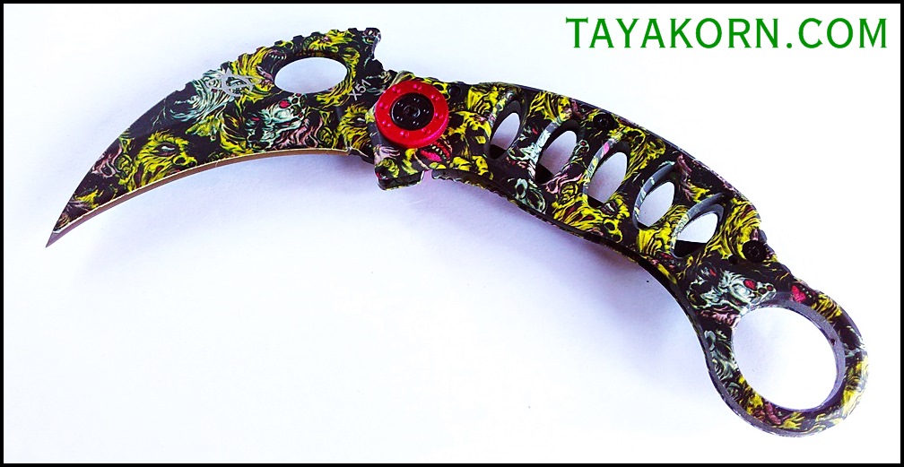 มีดคารัมบิตทีเร็กซ์ไดนาซอร์ T-Rex Dinosaur Karambit Knife