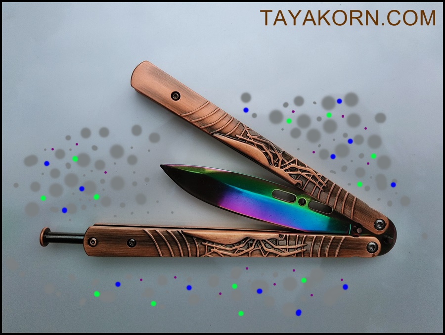 มีดบาลีซอง คอปเปอร์สไปเดอร์ Copper Spider Balisong TKBS-BT5