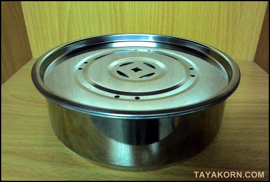 ถาดสแตนเลสรองน้ำชา ขนาด 19 ซม. Stainless Tea Tray O1