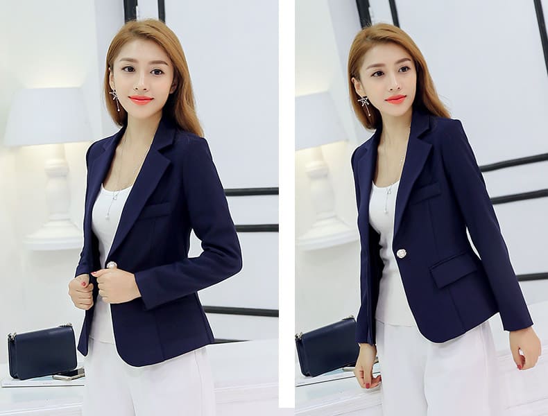 เสื้อสูทผู้หญิง เสื้อสูทใส่ทำงาน สีกรมท่า พร้อมส่ง 2XL