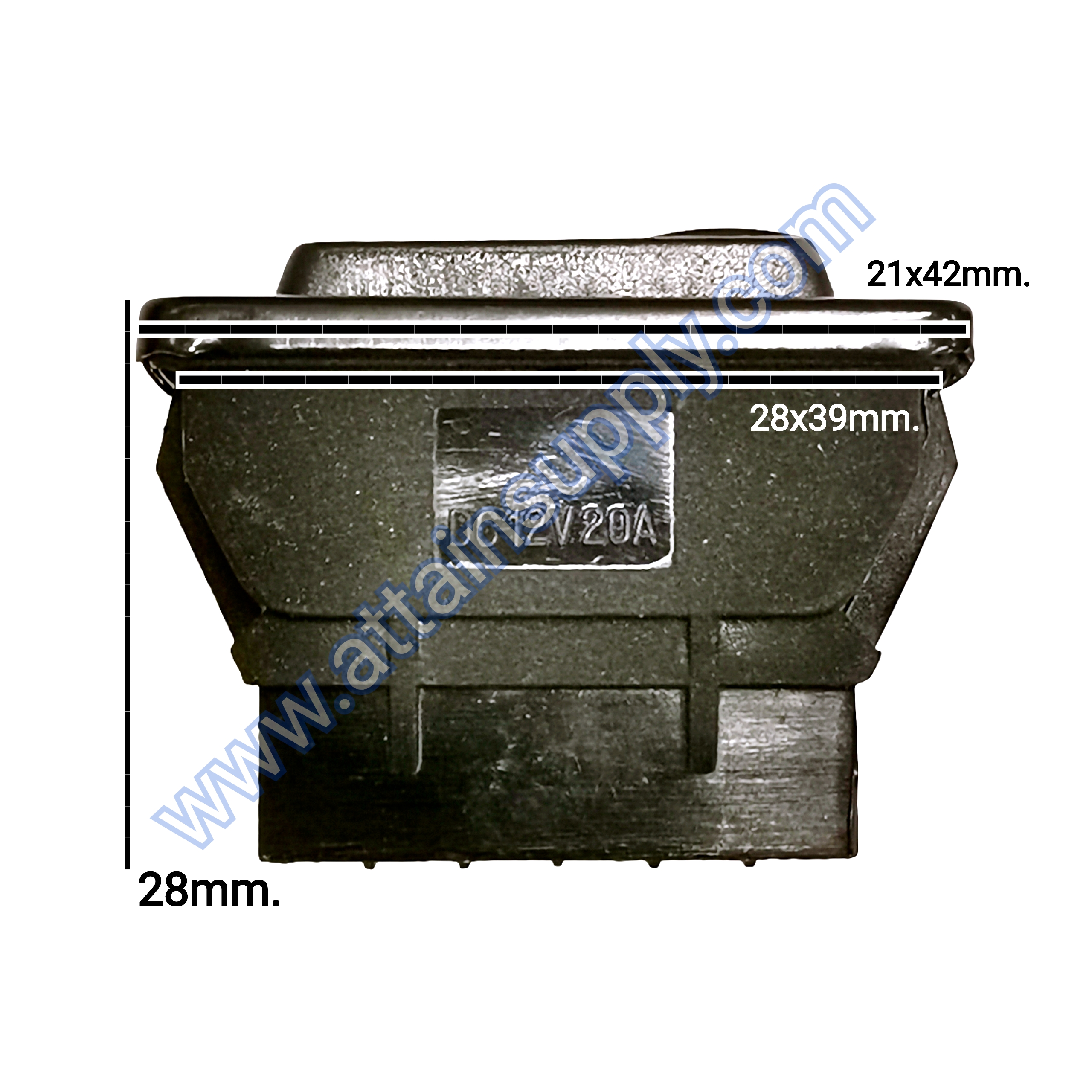 สวิทช์กระจกรถยนต์ DC12V.-20A 5ขา./มีไฟ-สีแดง