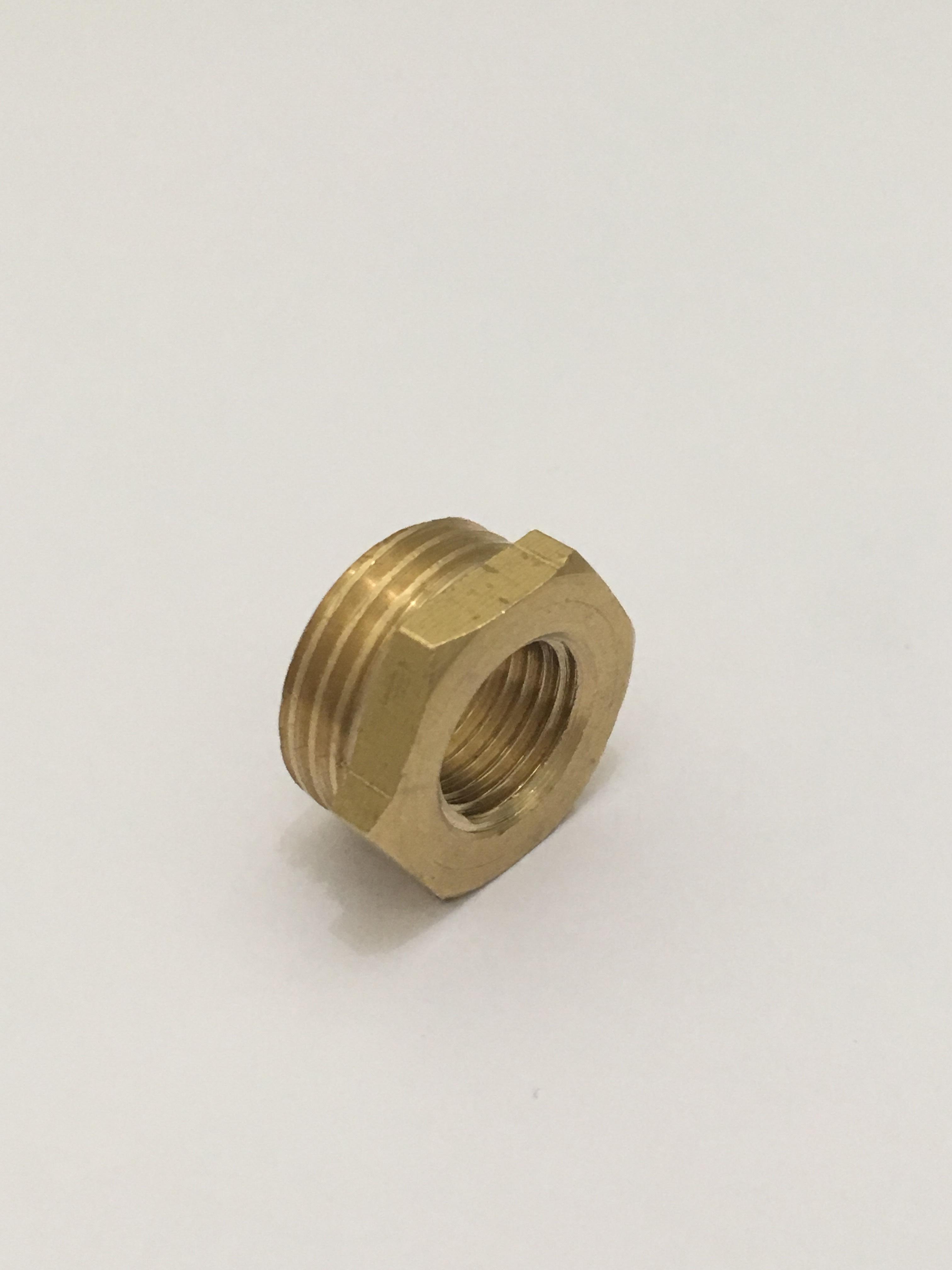 01-BSR02-04 ข้อลดเหลี่ยมทองเหลือง 1/4" x 1/2"