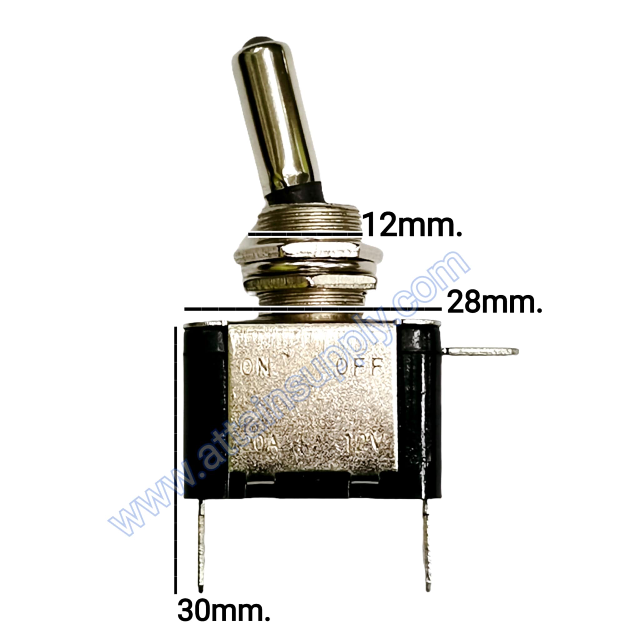 สวิทช์เครื่องบิน 12V.-20A./สีเขียว