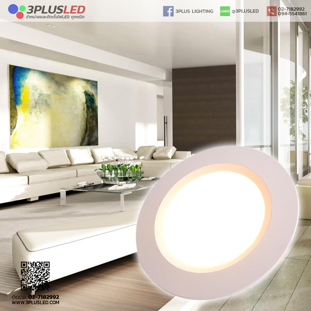 ไฟตู้โชว์ LED Cabinet light 54.4x13mm (สายไฟ30เซนติเมตร) 220v