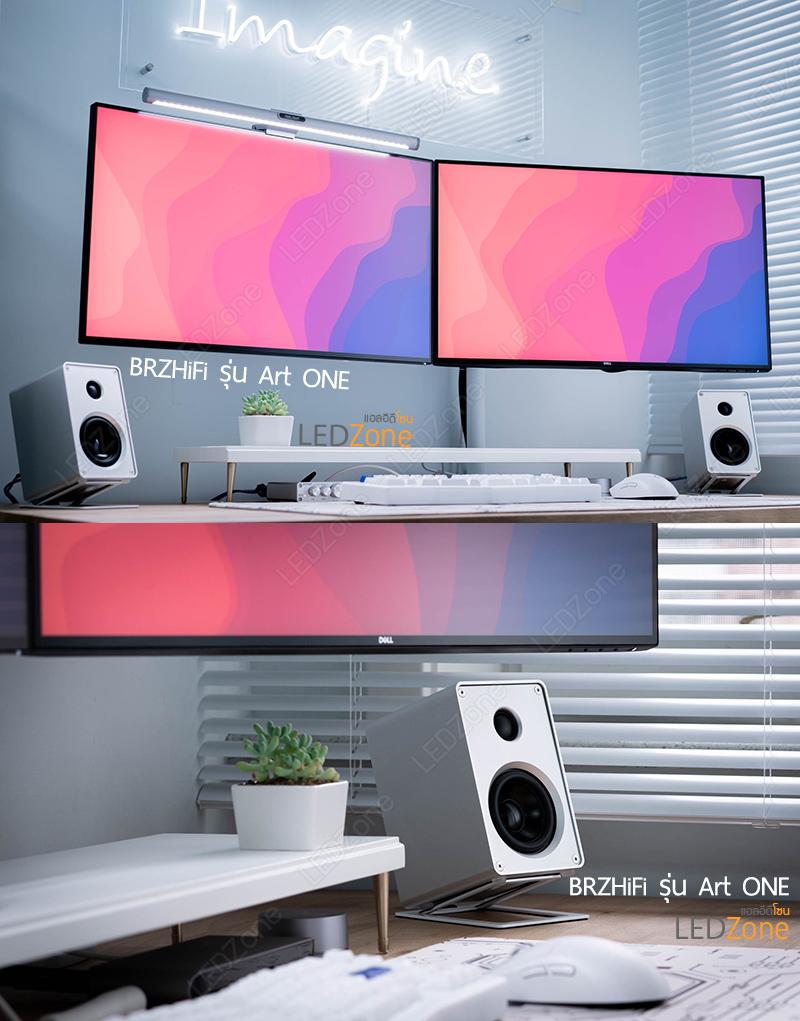 BRZHiFi Art ONE ลำโพงตู้อะลูมิเนียมสีเงิน ดอก 3 นิ้ว 40W 4Ω Passive Speaker +วงจร Crossover แยกย่านเสียง BRZHiFi Art 1