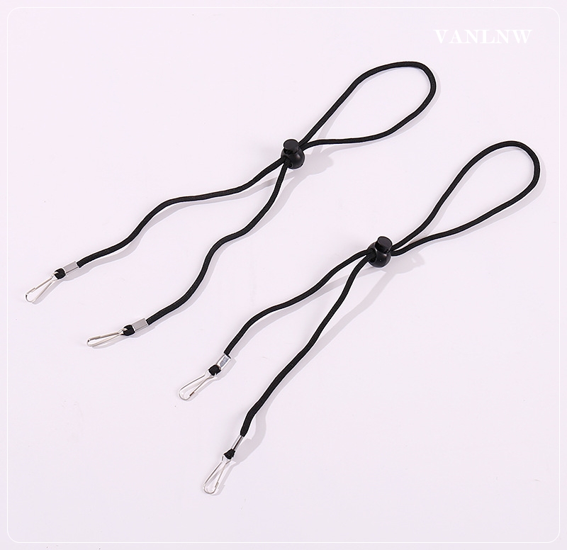 สายคล้องหน้ากากอนามัย MASK STRAPS BLACK สายคล้องแมส สำหรับผู้ใหญ่/เด็ก สายปรับระดับ คล้องคอได้ ใช้งานสะดวก