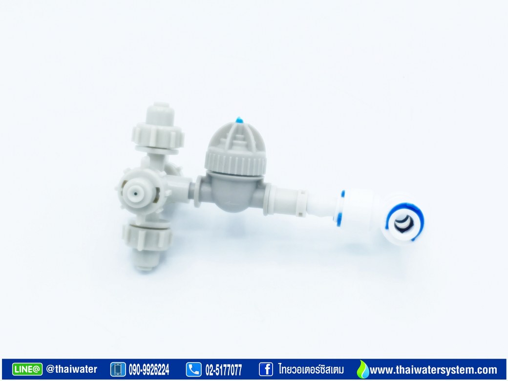 หัวพ่นหมอก หัวพ่นหมอก4ทาง 0.6 มม.+ ข้อต่อ3ทาง 6 มม.สีขาว SKU-675