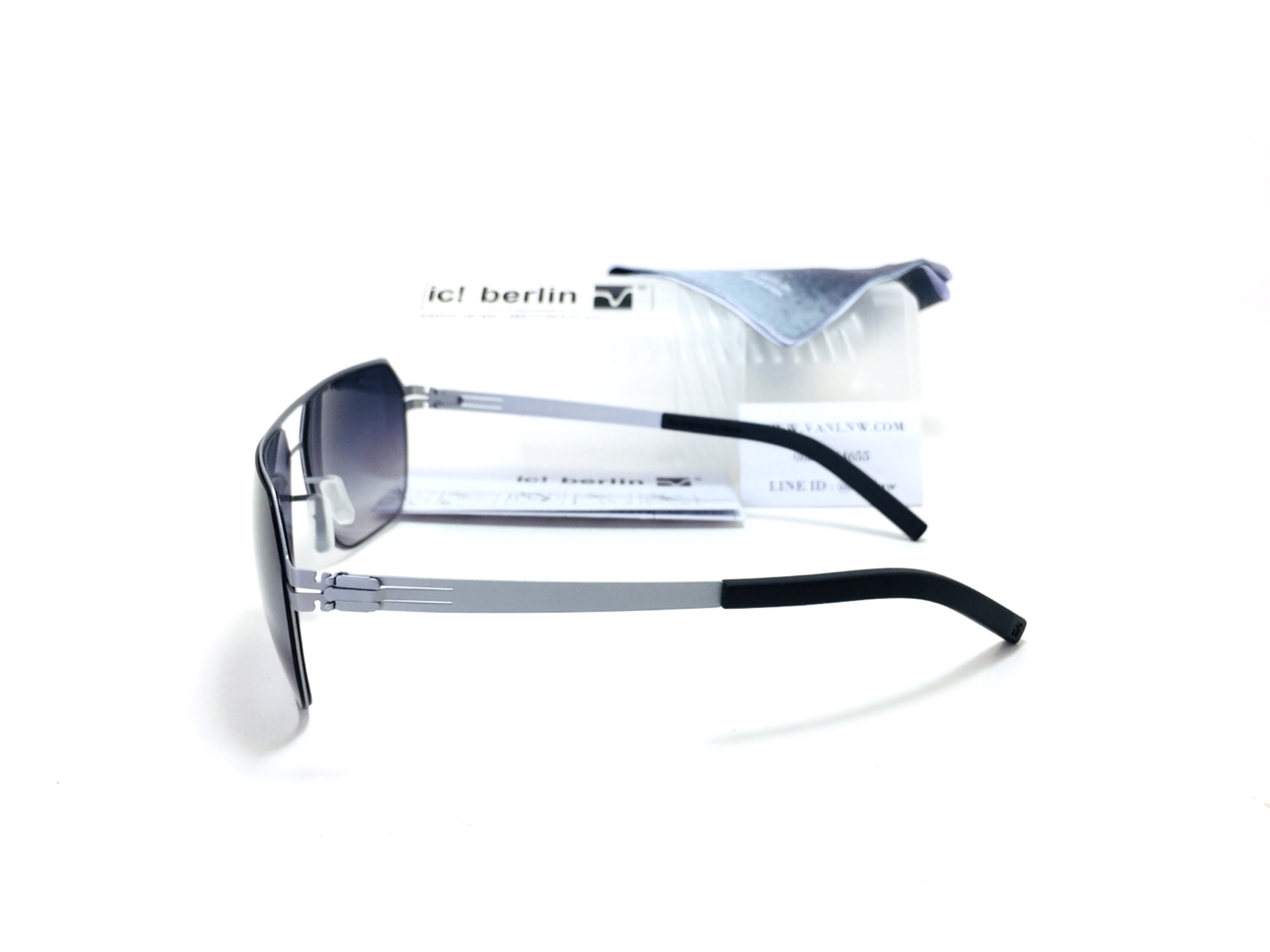 แว่นกันแดด ic berlin model boris n. chrome 60-15 <เงิน>