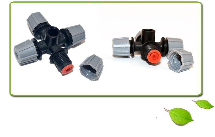 05-MSP-20-BK MSP-20 หัวพ่นหมอก 4 ทิศทาง OK Fog-01 + สายยาว 50 ซม.