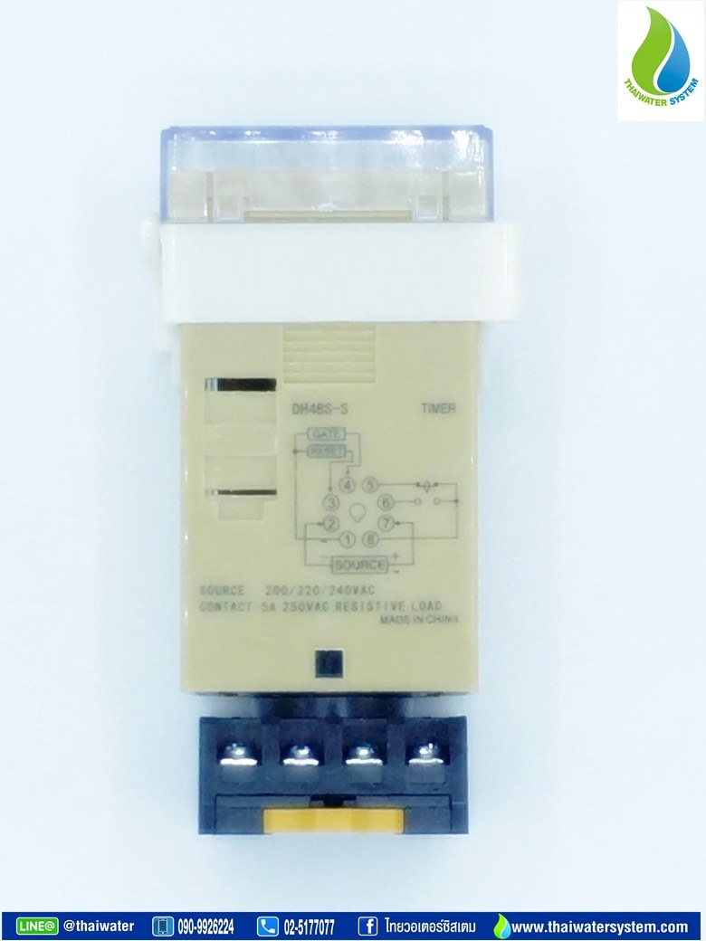 10-DH48S-S-12VDC Timer ทามเมอร์ เครื่องตั้งเวลา สลับเปิด-ปิด 12V ( 0.1 วินาที - 99 ชั่วโมง ) ยี่ห้อ Berme รุ่น DH48S-S (SKU-228)
