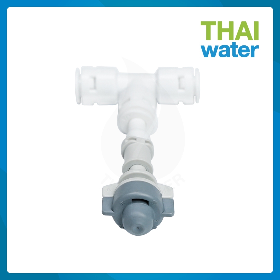 หัวพ่นหมอกเดี่ยวเนต้าฟิล์ม 0.6 มม.+ ข้อต่อ 3 ทาง ขนาด 6 มม.สีขาว DNT PE020202 SKU-611