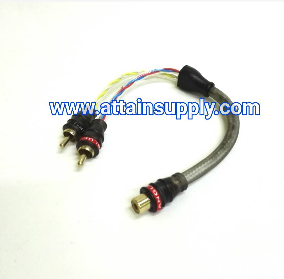 สายJ.RCA-P.RCAx2 ANGLEBLUE/25CM.