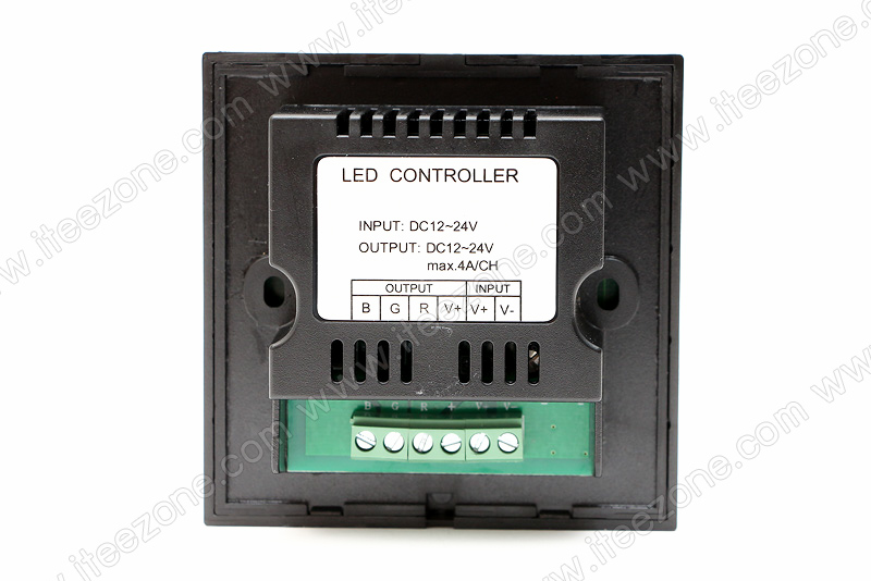 RGB controller 12A แบบ Glass Panel หน้าปัดสีดำ มีเสียงตอนสัมผัสควบคุม