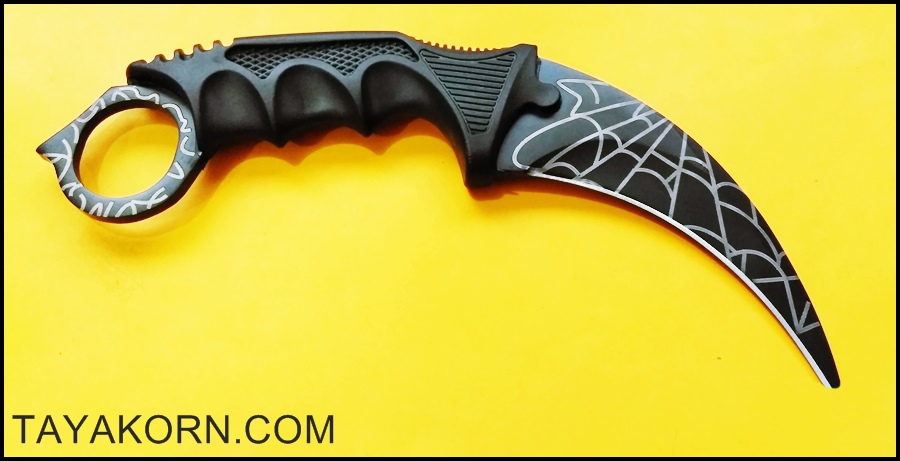 มีดซ้อมควง คารัมบิตแบล็คสไปเดอร์ Black Spyder Karambit Trainer Knife