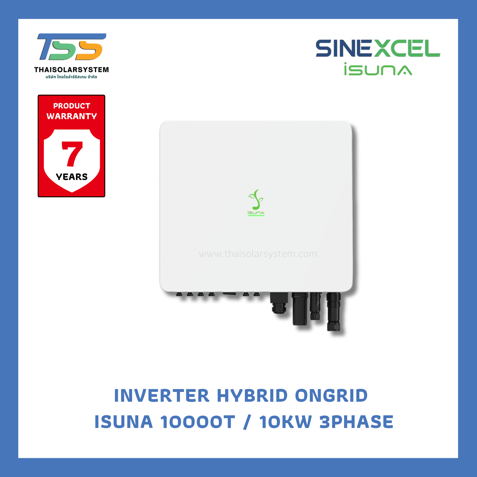 ISUNA on/off grid inverter 3P 10000T | 10kW | Three Phase |