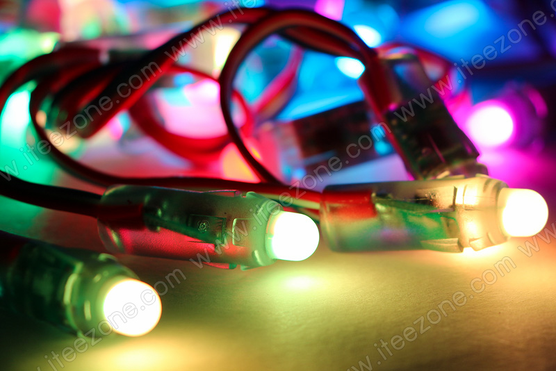 ไฟพิกเซล + IC RGB Full Color WS2811 5V (50 หลอด ต่อชุด)