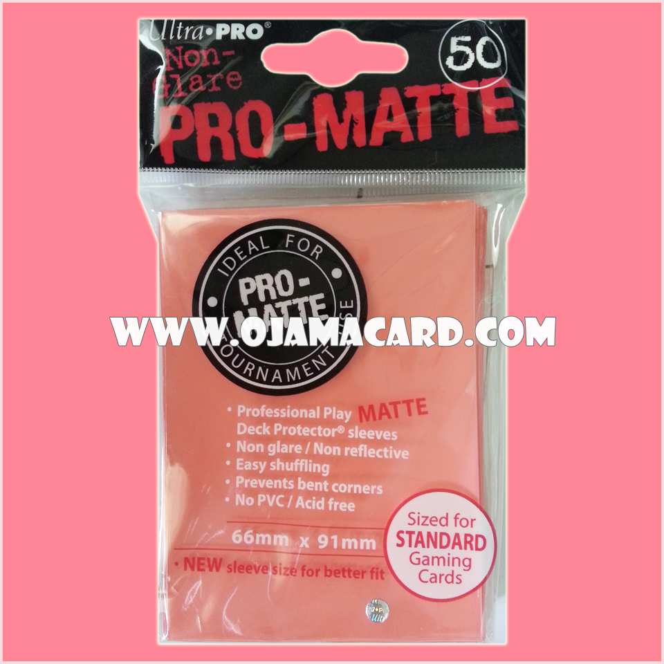 Ultra•Pro PRO-Matte Standard Deck Protector Sleeves (50ct) — Peach